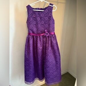 Purple Lace Kids Dress